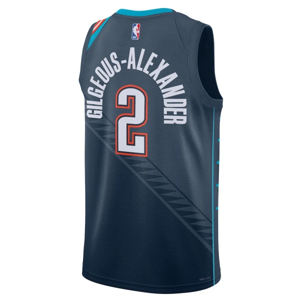Maillot Homme Oklahoma City Thunder Shai Gilgeous Alexander City Edition 2025-26 Noir Swingman