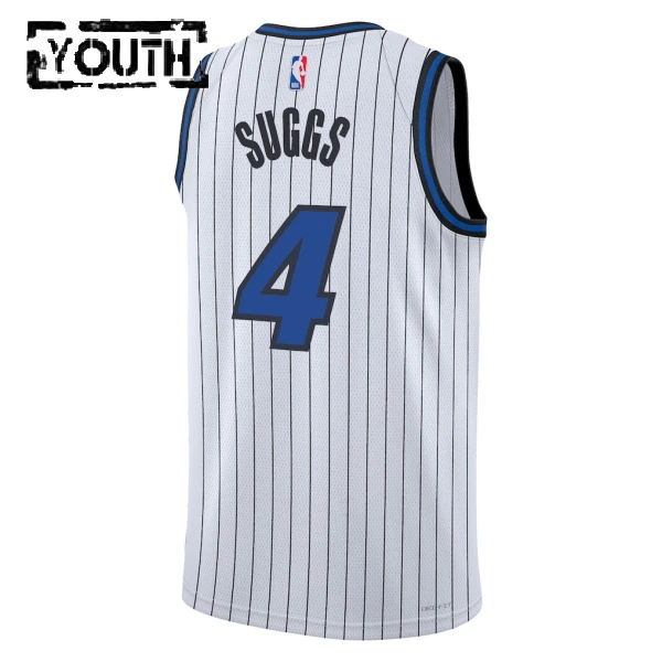 Maillot Enfant Orlando Magic Jalen Suggs Association Edition 2025-26 Blanc Swingman