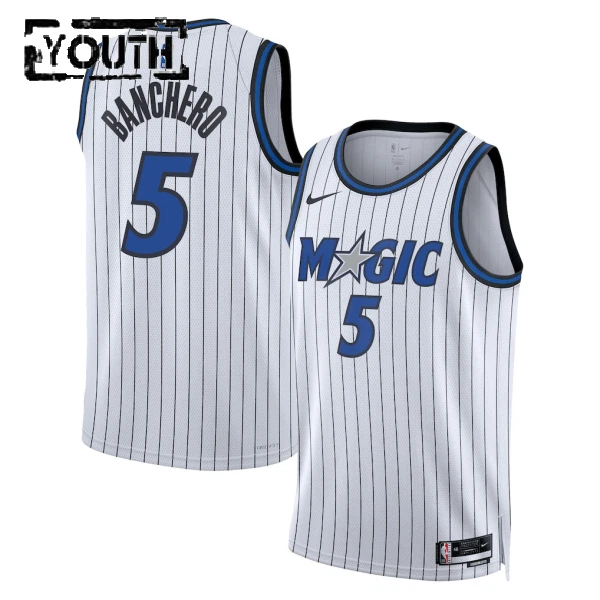 Maillot Enfant Orlando Magic Paolo Banchero Association Edition 2025-26 Blanc Swingman