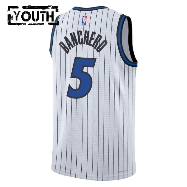 Maillot Enfant Orlando Magic Paolo Banchero Association Edition 2025-26 Blanc Swingman