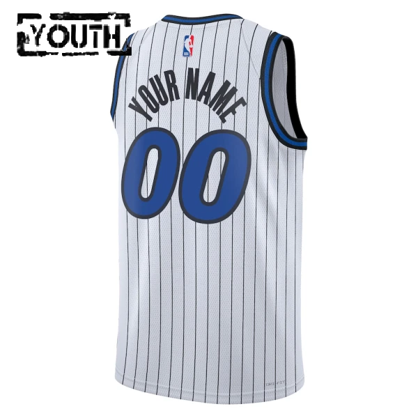 Maillot Enfant Orlando Magic Personnalisé Association Edition 2025-26 Blanc Swingman
