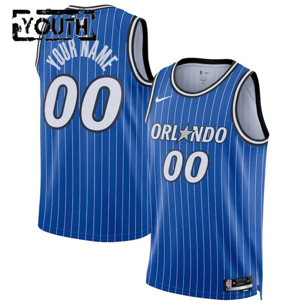Maillot Enfant Orlando Magic Personnalisé Icon Edition 2025-26 Bleu Swingman