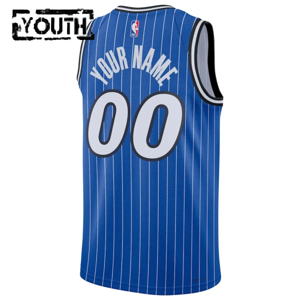 Maillot Enfant Orlando Magic Personnalisé Icon Edition 2025-26 Bleu Swingman
