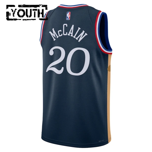 Maillot Enfant Philadelphia 76ers Jared Mccain City Edition 2025-26 Navy Swingman