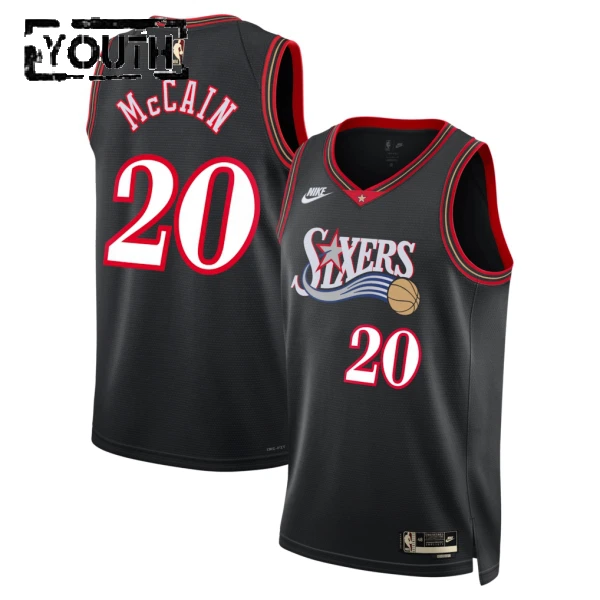 Maillot Enfant Philadelphia 76ers Jared Mccain Classic Edition 2025-26 Noir Swingman