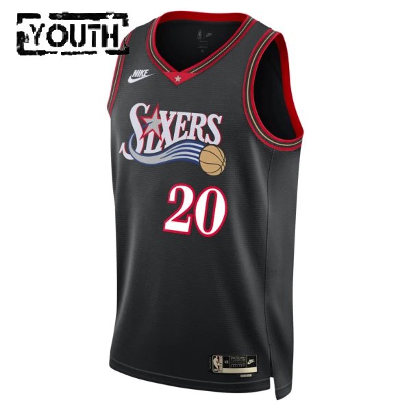 Maillot Enfant Philadelphia 76ers Jared Mccain Classic Edition 2025-26 Noir Swingman