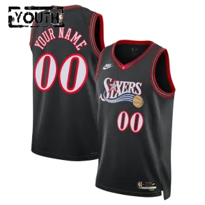 Maillot Enfant Philadelphia 76ers Personnalisé Classic Edition 2025-26 Noir Swingman