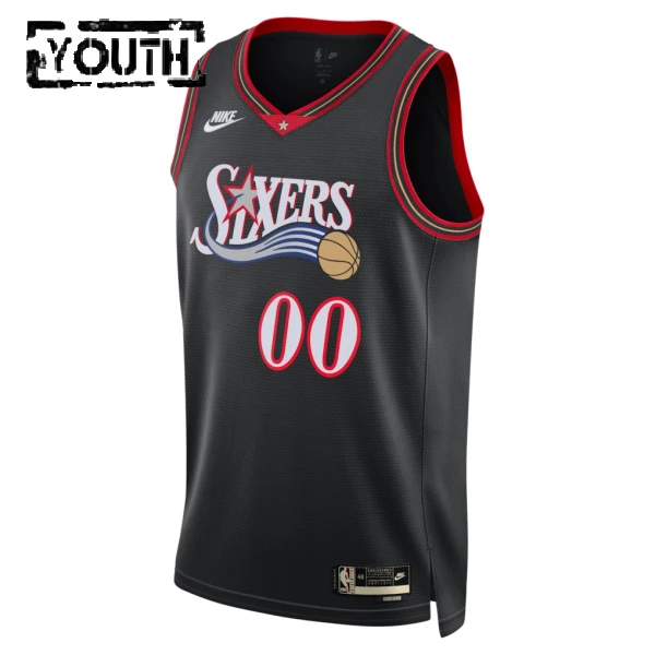 Maillot Enfant Philadelphia 76ers Personnalisé Classic Edition 2025-26 Noir Swingman