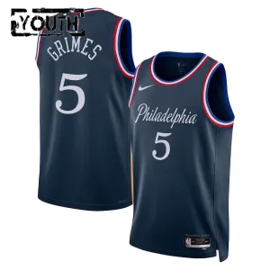 Maillot Enfant Philadelphia 76ers Quentin Grimes City Edition 2025-26 Navy Swingman