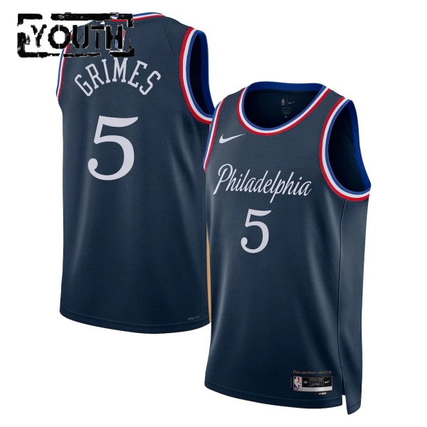 Maillot Enfant Philadelphia 76ers Quentin Grimes City Edition 2025-26 Navy Swingman