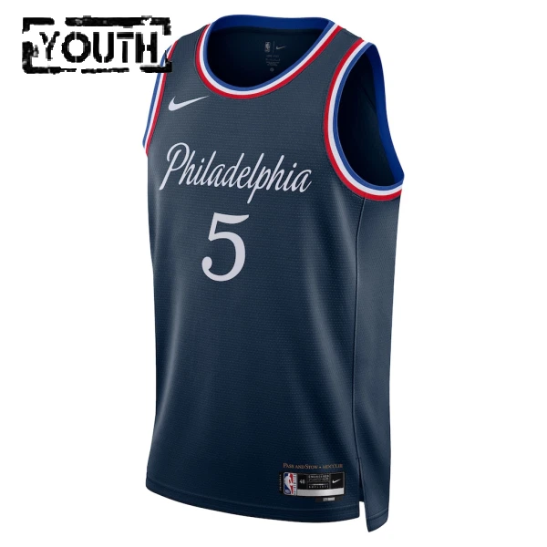 Maillot Enfant Philadelphia 76ers Quentin Grimes City Edition 2025-26 Navy Swingman