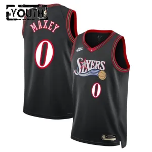 Maillot Enfant Philadelphia 76ers Tyrese Maxey Classic Edition 2025-26 Noir Swingman