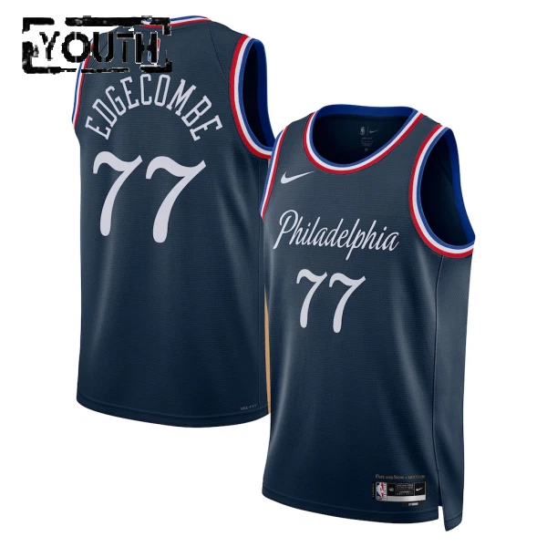 Maillot Enfant Philadelphia 76ers VJ Edgecombe City Edition 2025-26 Navy Swingman