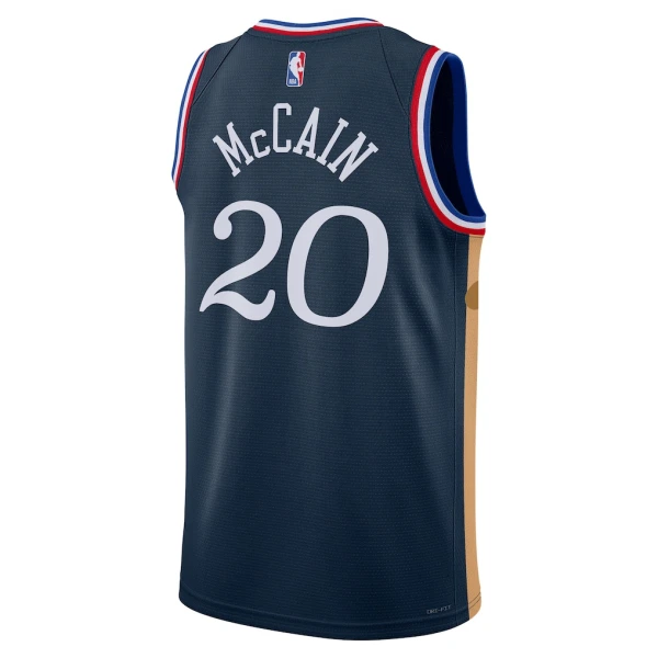 Maillot Homme Philadelphia 76ers Jared Mccain City Edition 2025-26 Navy Swingman