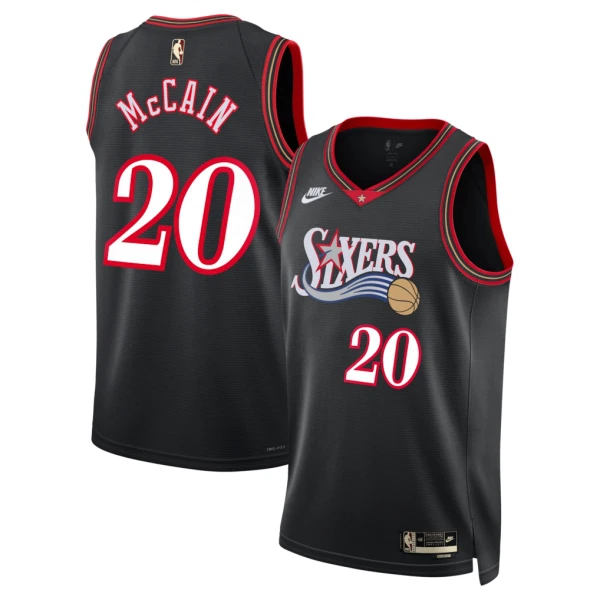Maillot Homme Philadelphia 76ers Jared Mccain Classic Edition 2025-26 Noir Swingman