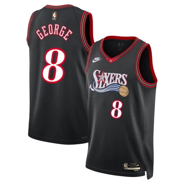 Maillot Homme Philadelphia 76ers Paul George Classic Edition 2025-26 Noir Swingman