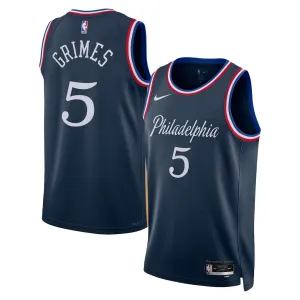Maillot Homme Philadelphia 76ers Quentin Grimes City Edition 2025-26 Navy Swingman