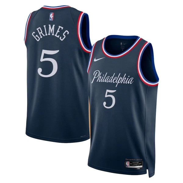 Maillot Homme Philadelphia 76ers Quentin Grimes City Edition 2025-26 Navy Swingman Maillot Homme Philadelphia 76ers Quentin Grimes City Edition 2025-26 Navy Swingman