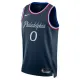 Maillot Homme Philadelphia 76ers Tyrese Maxey City Edition 2025-26 Navy Swingman