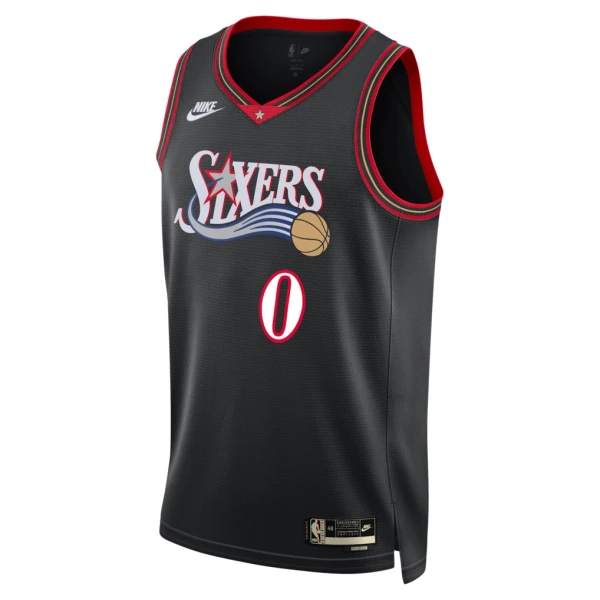 Maillot Homme Philadelphia 76ers Tyrese Maxey Classic Edition 2025-26 Noir Swingman