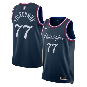 Maillot Homme Philadelphia 76ers VJ Edgecombe City Edition 2025-26 Navy Swingman