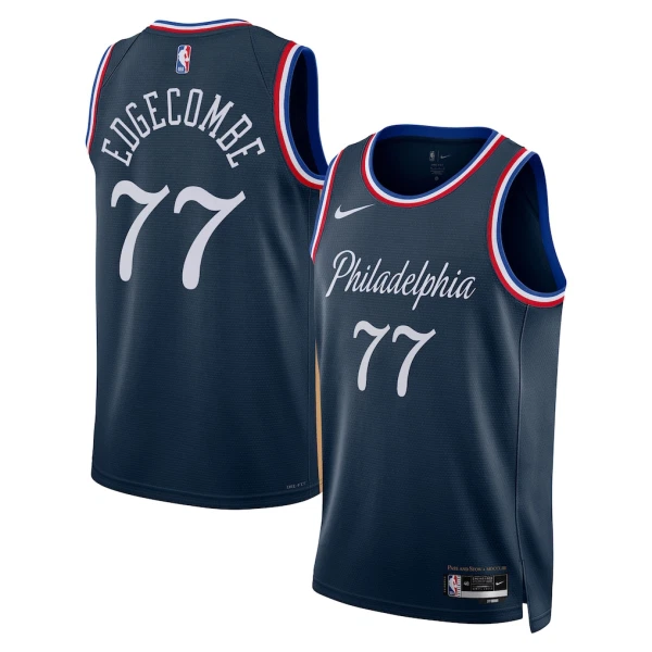 Maillot Homme Philadelphia 76ers VJ Edgecombe City Edition 2025-26 Navy Swingman