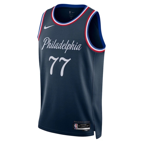 Maillot Homme Philadelphia 76ers VJ Edgecombe City Edition 2025-26 Navy Swingman