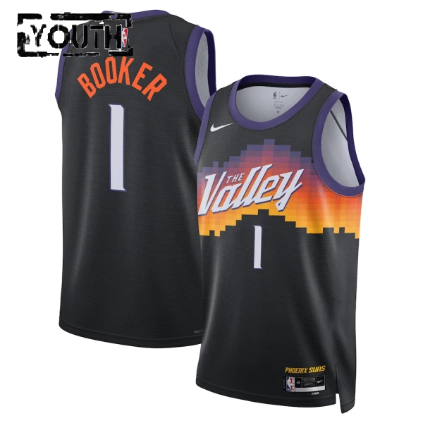 Maillot Enfant Phoenix Suns Devin Booker City Edition 2025-26 Noir Swingman