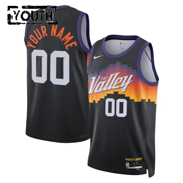 Maillot Enfant Phoenix Suns Personnalisé City Edition 2025-26 Noir Swingman