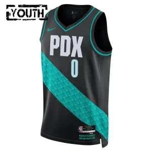 Maillot Enfant Portland Trail Blazers Damian Lillard City Edition 2025-26 Noir Swingman