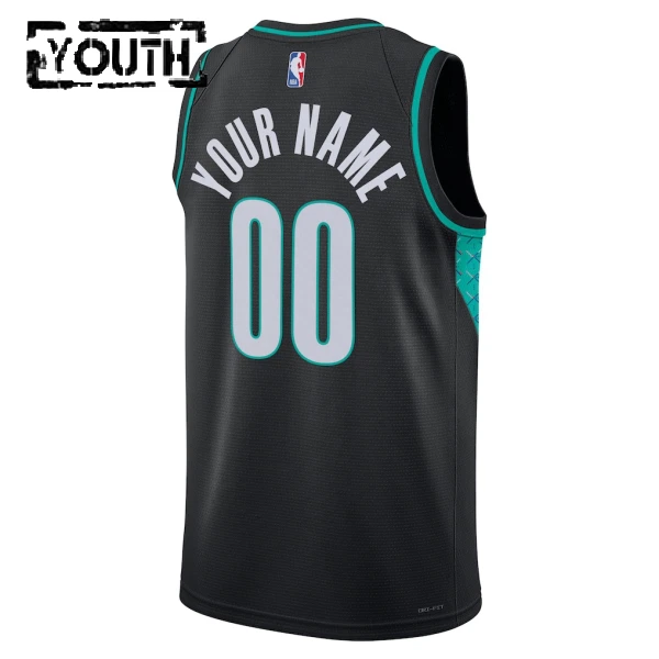 Maillot Enfant Portland Trail Blazers Personnalisé City Edition 2025-26 Noir Swingman