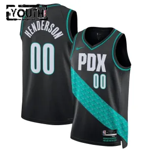 Maillot Enfant Portland Trail Blazers Scoot Henderson City Edition 2025-26 Noir Swingman