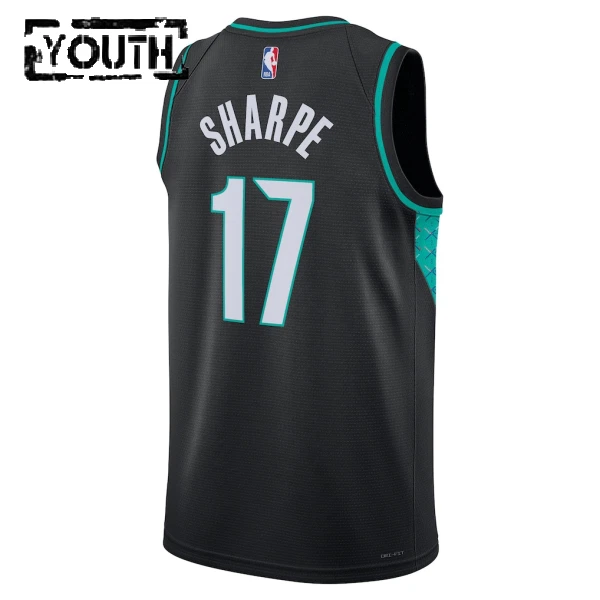 Maillot Enfant Portland Trail Blazers Shaedon Sharpe City Edition 2025-26 Noir Swingman