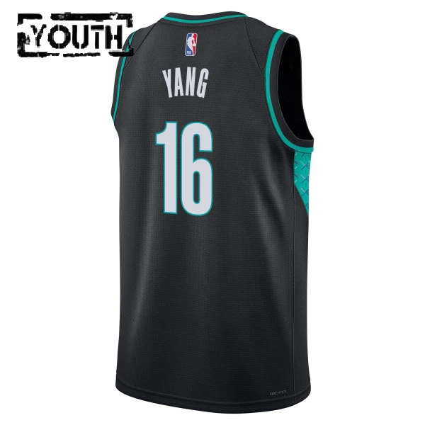 Maillot Enfant Portland Trail Blazers Yang Hansen City Edition 2025-26 Noir Swingman