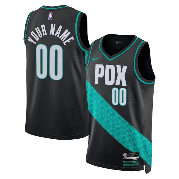 Maillot Homme Portland Trail Blazers Personnalisé City Edition 2025-26 Noir Swingman