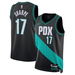 Maillot Homme Portland Trail Blazers Shaedon Sharpe City Edition 2025-26 Noir Swingman