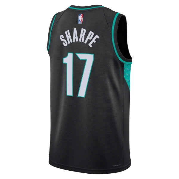 Maillot Homme Portland Trail Blazers Shaedon Sharpe City Edition 2025-26 Noir Swingman