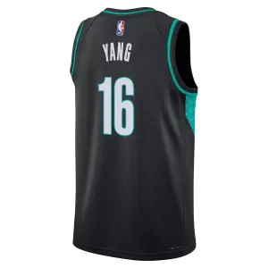 Maillot Homme Portland Trail Blazers Yang Hansen City Edition 2025-26 Noir Swingman