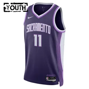 Maillot Enfant Sacramento Kings Domantas Sabonis City Edition 2025-26 Violet Swingman