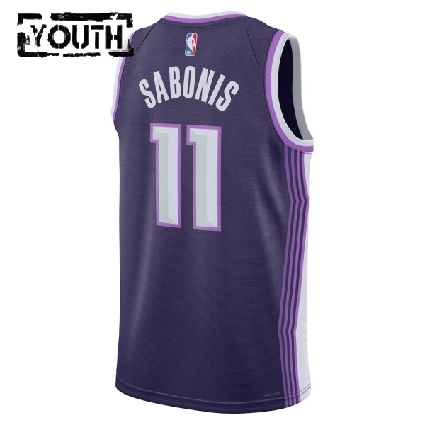 Maillot Enfant Sacramento Kings Domantas Sabonis City Edition 2025-26 Violet Swingman