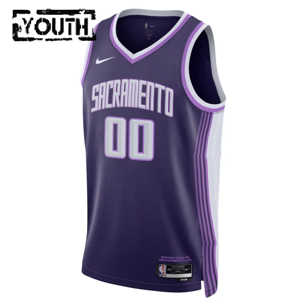 Maillot Enfant Sacramento Kings Personnalisé City Edition 2025-26 Violet Swingman