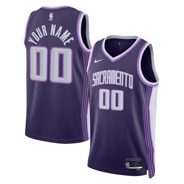 Maillot Homme Sacramento Kings Personnalisé City Edition 2025-26 Violet Swingman