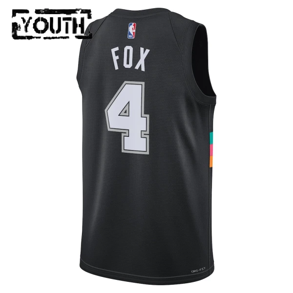 Maillot Enfant San Antonio Spurs De Aaron Fox City Edition 2025-26 Noir Swingman