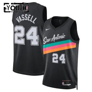 Maillot Enfant San Antonio Spurs Devin Vassell City Edition 2025-26 Noir Swingman
