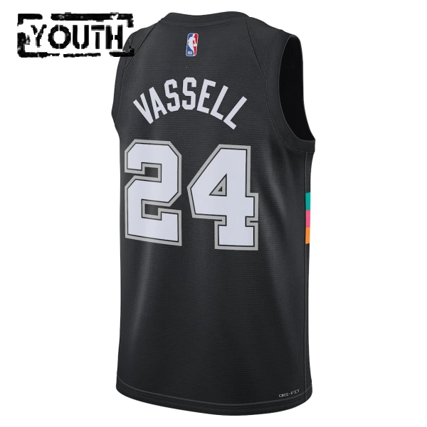 Maillot Enfant San Antonio Spurs Devin Vassell City Edition 2025-26 Noir Swingman
