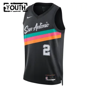 Maillot Enfant San Antonio Spurs Dylan Harper City Edition 2025-26 Noir Swingman