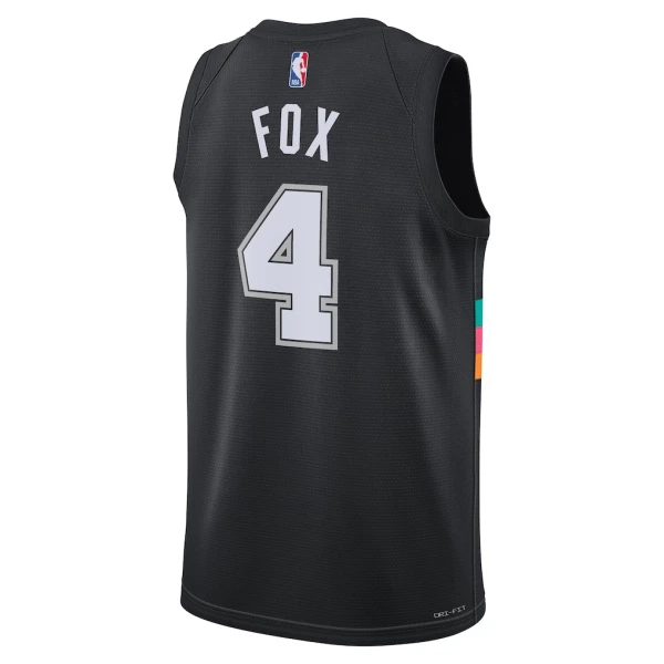 Maillot Homme San Antonio Spurs De Aaron Fox City Edition 2025-26 Noir Swingman