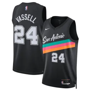 Maillot Homme San Antonio Spurs Devin Vassell City Edition 2025-26 Noir Swingman