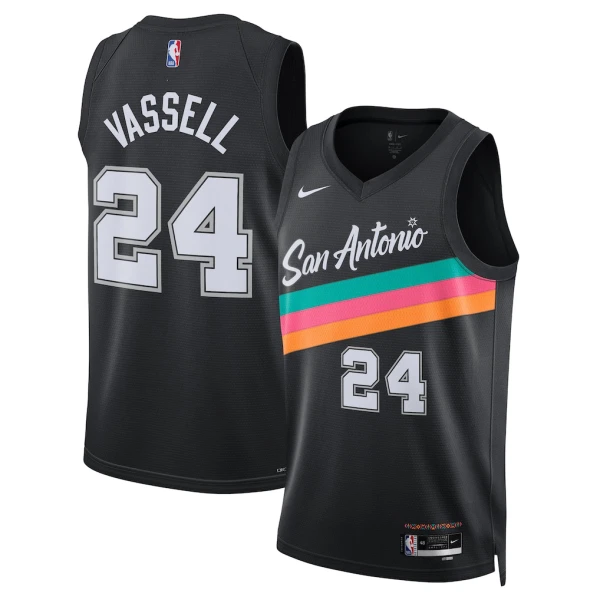 Maillot Homme San Antonio Spurs Devin Vassell City Edition 2025-26 Noir Swingman Maillot Homme San Antonio Spurs Devin Vassell City Edition 2025-26 Noir Swingman