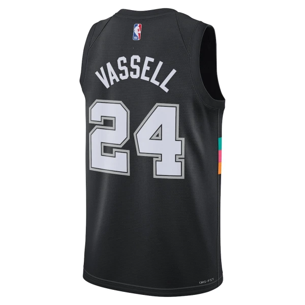 Maillot Homme San Antonio Spurs Devin Vassell City Edition 2025-26 Noir Swingman